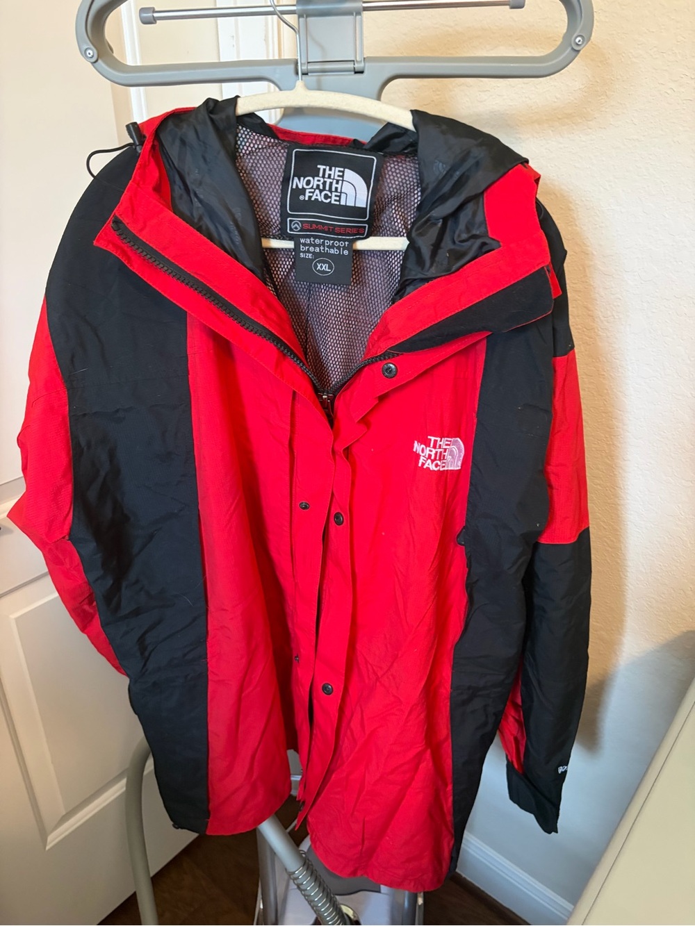 The North Face Red and Black Men's Raincoat Jacket